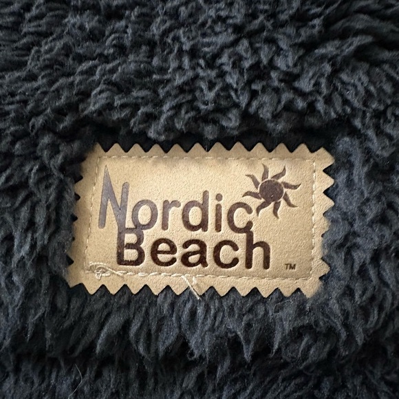 Nordic Beach Black Teddy Sherpa Jacket   Very Thick/ Soft Fabric, Hood, Pockets - Picture 9 of 16